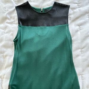 TWENTY Montreal Color Block Leather and Knit Top